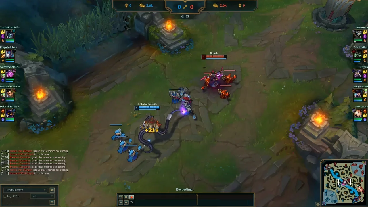 League of Legends pathfinding visualization showing unit movement across the map